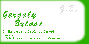 gergely balasi business card